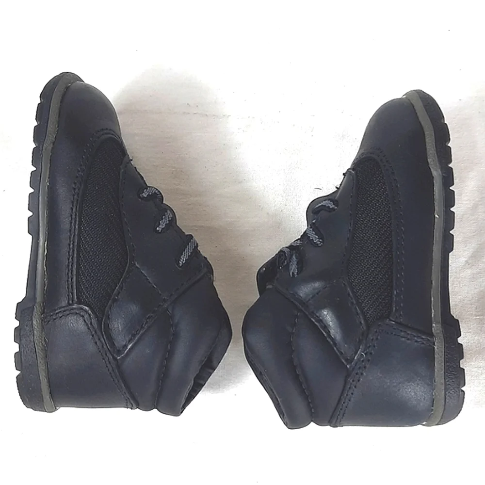 Timberland Baby Hightop Shoes Boots Sneakers Size 3 Black Leather Toddler